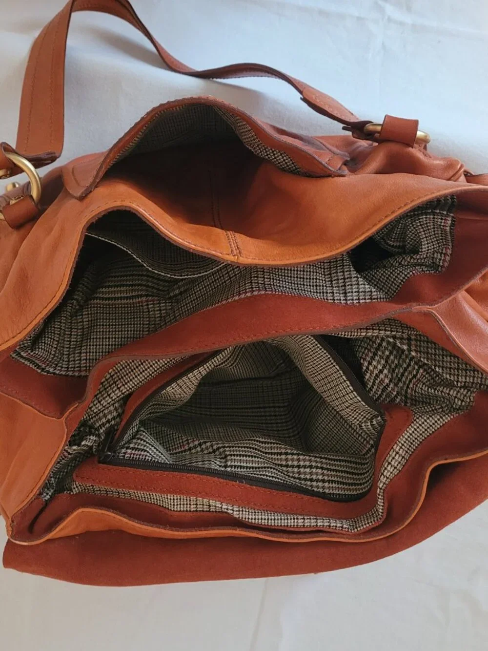Leather Hobo Bag Francesco Biasia Orange